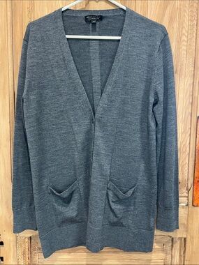 Banana Republic Dark Gray Open-Front Cardigan